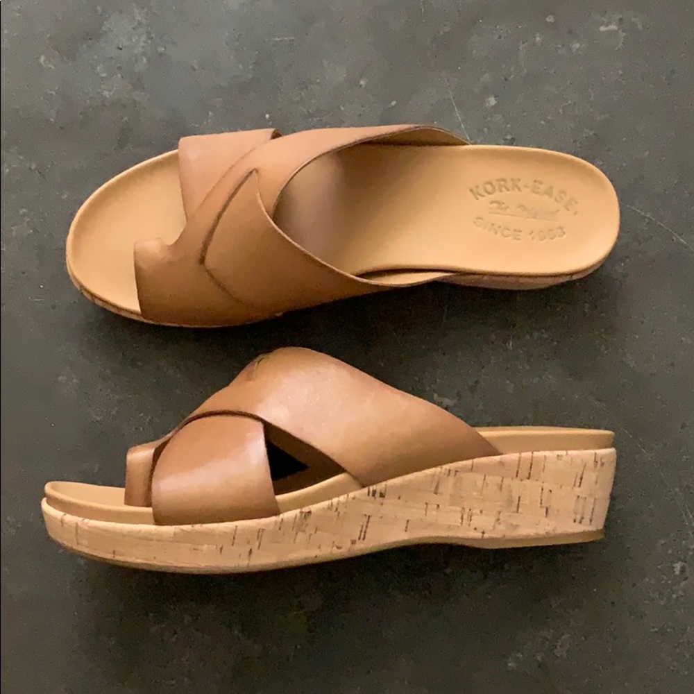 Never Worn, Kork-Ease Baja Wedge Sandals
